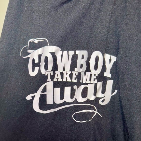Cowboy Take Me Away Black and White Tank Top - Picture 2 of 4